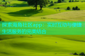 探索海角社区app：实时互动与便捷生活服务的完美结合